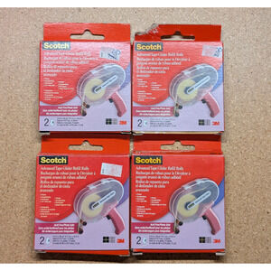 Lot 8 Rolls Scotch 3M Advance Tape Glider Refill Roll 1/4" x 288 yd Acid Free